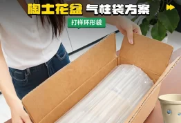 🪴陶土花盆气柱袋（环形设计），保护效果实拍 #气柱袋